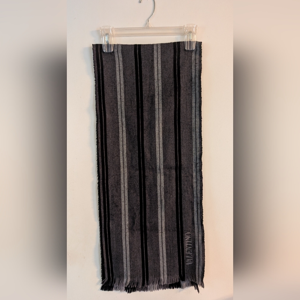 Valentino Lambswool Mens/ Women's Striped Scarf